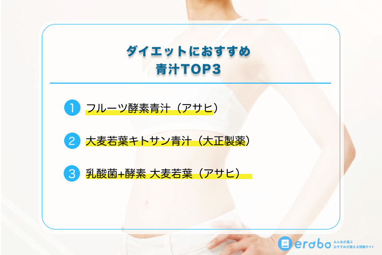 痩せる ダイエットにおすすめの青汁ランキング7選 口コミで 効果がある と評判の商品を比較 Erabo えらぼ みんなが選ぶ おすすめが集まる情報サイト